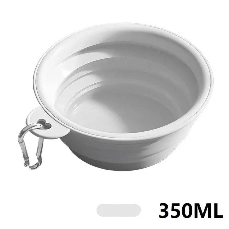 350ML Zusammenklappbarer Silikon-Haustierschüssel, Faltbarer Hundetrinknapf, Tragbarer Wasserschüssel für Hunde & Katzen zur Verwendung im Freien – Detail 2