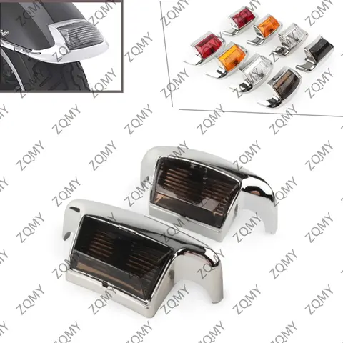 오토바이 머드가드 트림 펜더 팁 LED 조명, 할리 FLHT FLT FLHS FLHR 1990-2013 및 FLSTC 1986-2008 및 FLSTN 1993-1996, 2 개