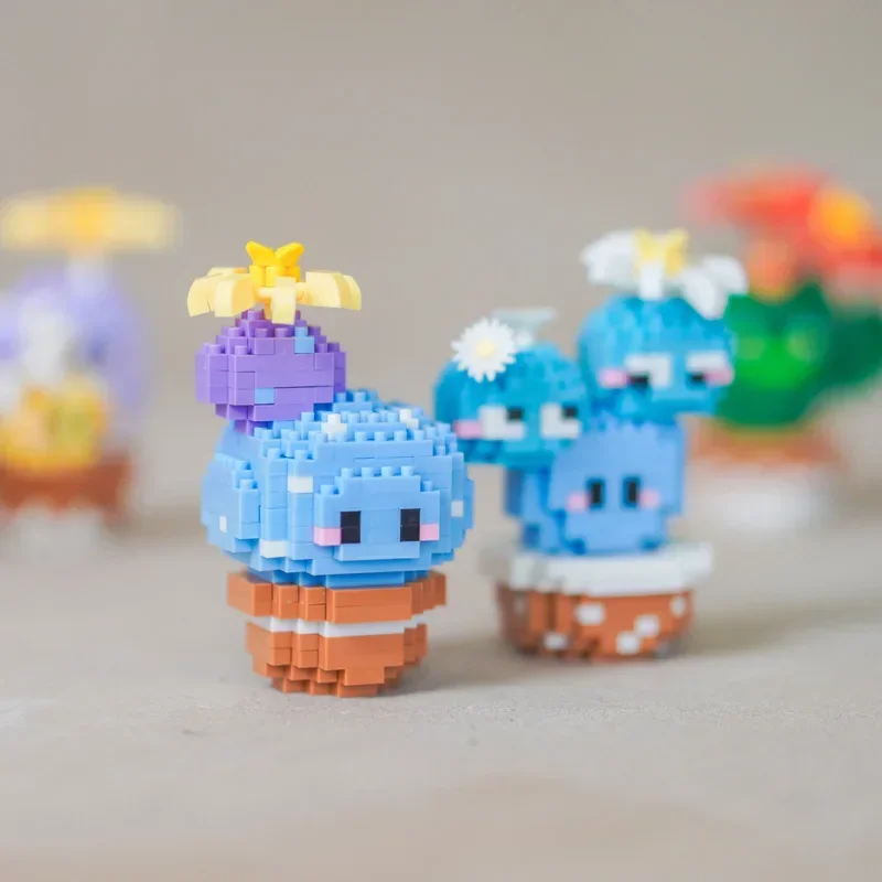 Micro Building Block Cactus Set di piante in vaso Camera Decorazione da scrivania Giocattoli Bambini Assemblaggio Giocattoli in mattoni per bambini Regali di Natale