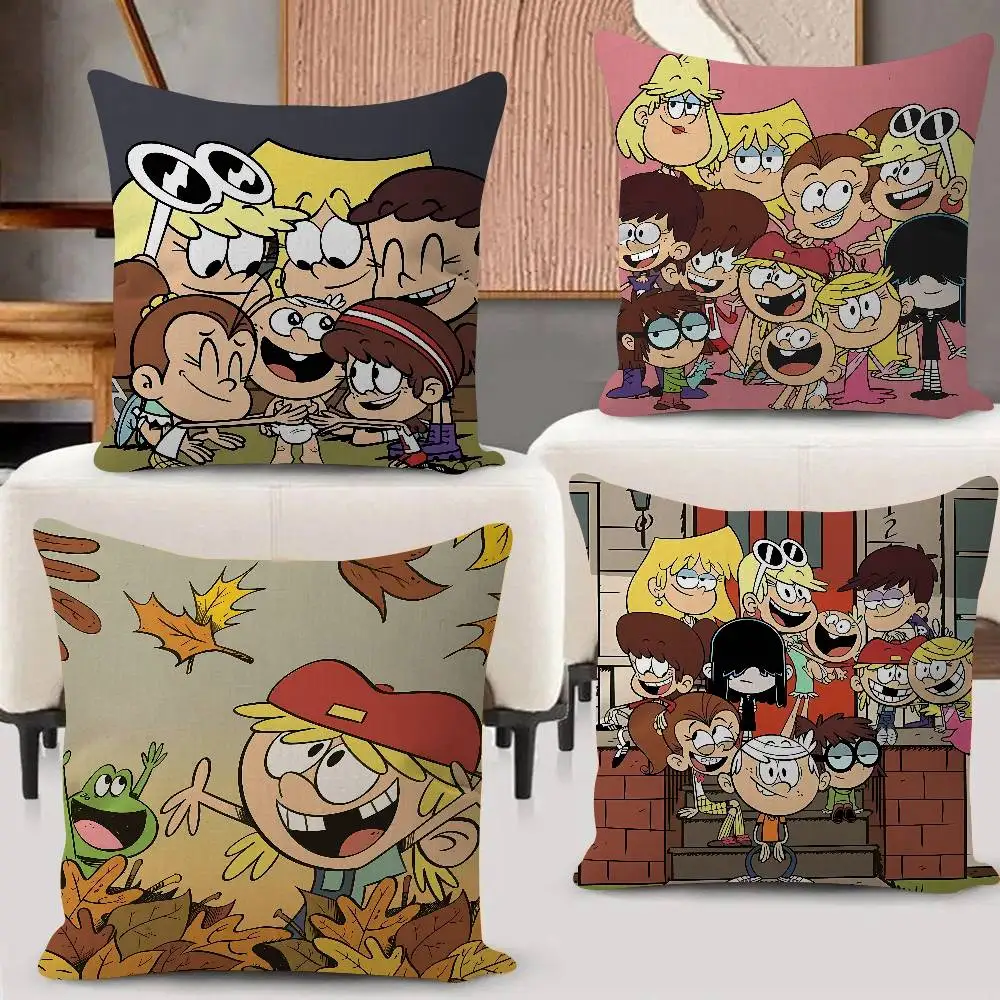 Cute Cartoon The L-Loud House Pillow Anime Pillow Sofa Bed Head Pillow Cover Cushion Cover Fashion 30x30 40x40 45*45cm