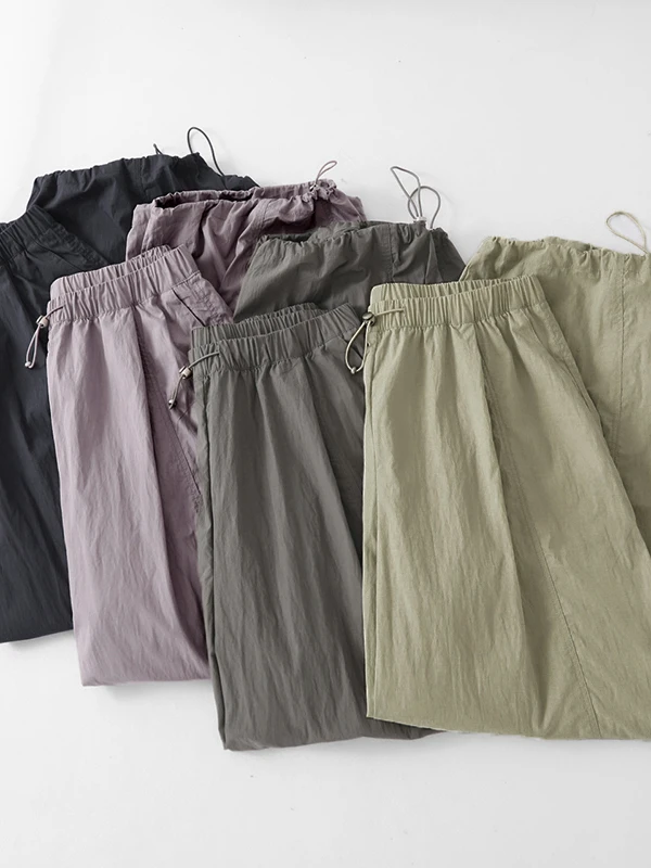 Authentic Cotton Linen Wide Leg Pants Loose Comfortable Women's Casual Trousers High Waist Pocket Detail Pure Color Design