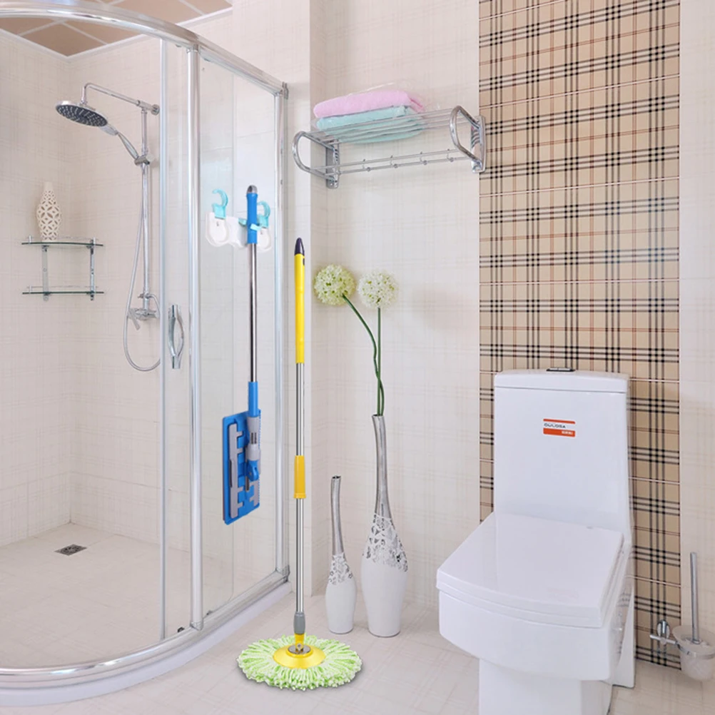 

Nail free Suction Cup Hooks Mop Holder Waterproof Wall Mounted Broom Hook Towel Rack Heavy Duty Ceramic Tile Glass Mirror