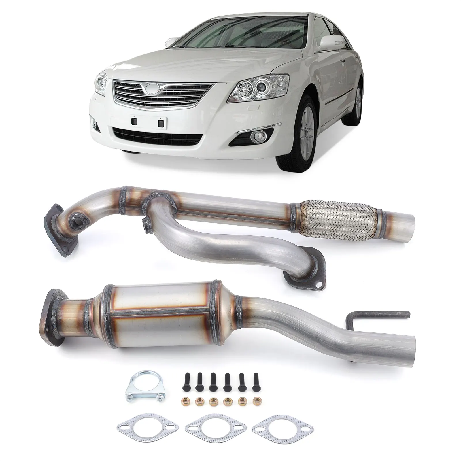 Catalytic converter for 2002-2006 Toyota Camry 3.0L with Flex Y pipe