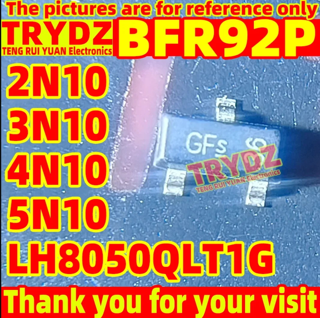 100-20pcs New BFR92P E6327 2N10 3N10 4N10 5N10 LH8050QLT1G SOT-23