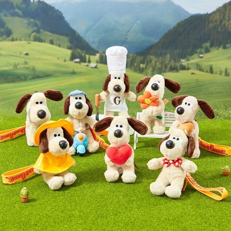 

Wallace and Gromit Plush Pendant Dog Plush Toy Bag Accessories Keychain Pendant Bag Car Pendant Children's Gifts