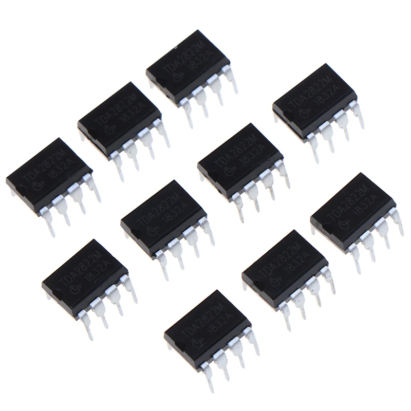 10PCS TDA2822M multipurpose and original IC audio power amplifiers inline DIP-8