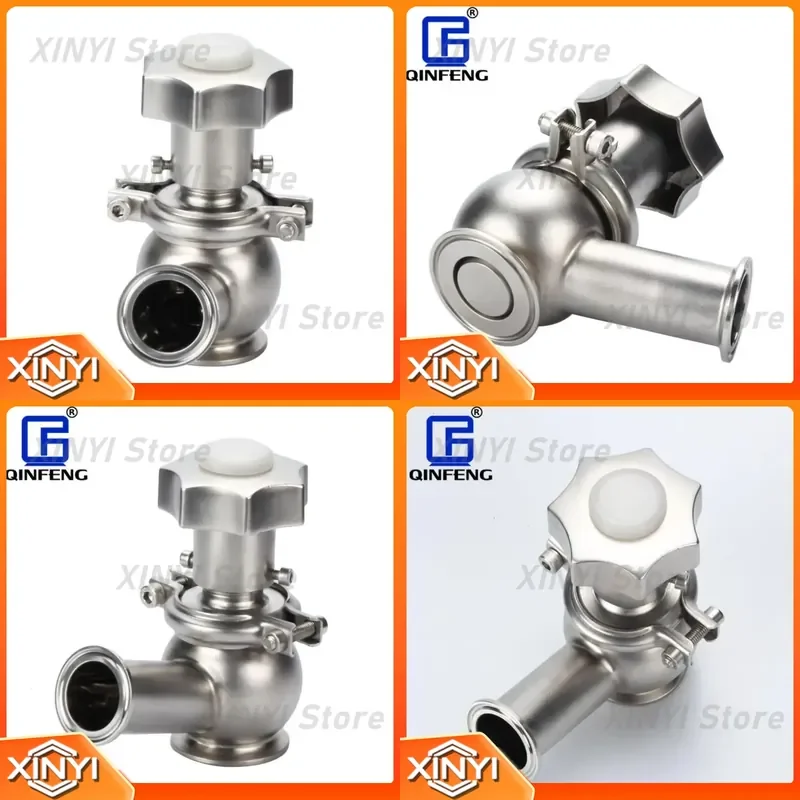 for DN25 to DN50 Industrial Stainless Steel Globe Valve Manual Shut Off Clamp Connection Sanitary Pressure Regulating Stop