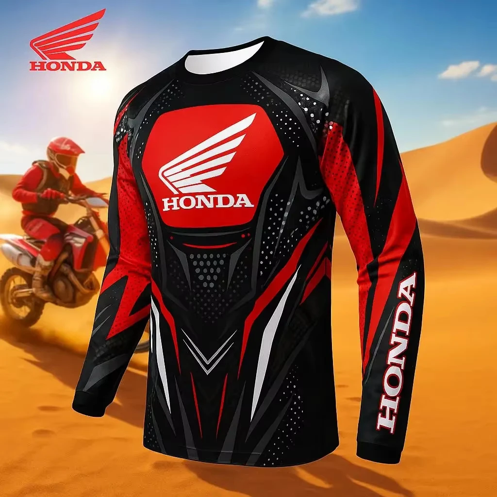 Kinder/Erwachsene Honda 2026 Sommer Neues Offroad-Motorrad-T-Shirt Atmungsaktive Sportbekleidung für Männer und Frauen