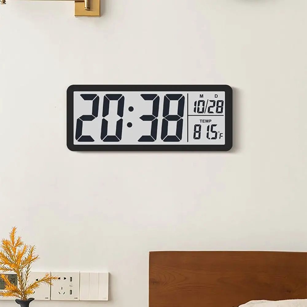 New Wall-mounted Electronic Wall Clock Multi-functional Temperature Digital LED Clocks Home Date Display Table Clock