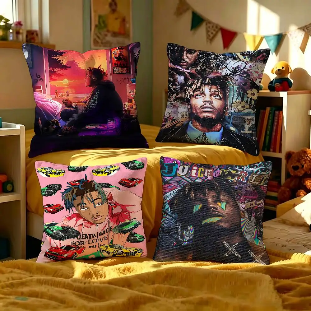 J-Juice Wrld Rapper Pillow Gift Home Office Decoration Bedroom Sofa Car Cushion Cover case 45x45