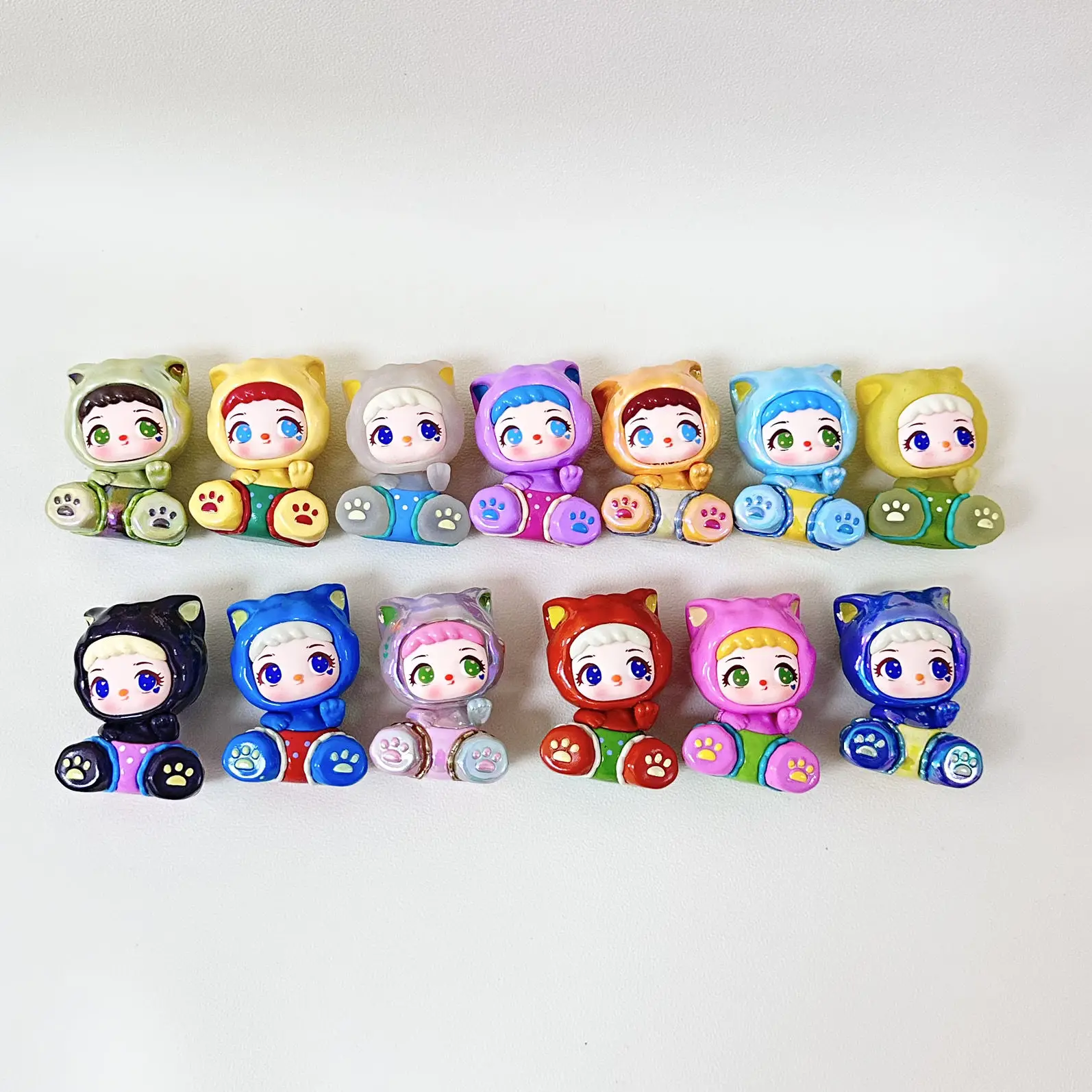 

Оригинальная серия Liila Paipai Lucky Cat Mystery Box, мини-слепая коробка, украшения для комнаты для девочек, фигурки, подарок для девочек, модные игрушки