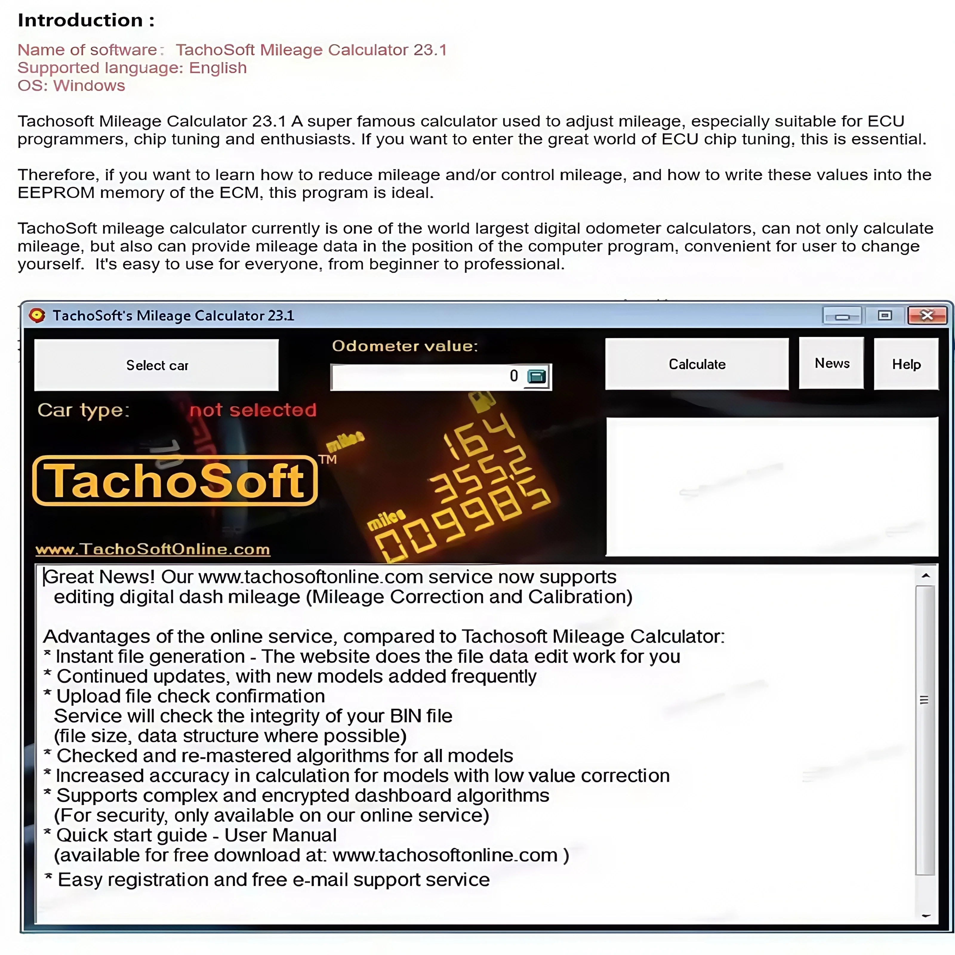 trending item in 2025 TachoSoft Mileage Calculator Pro 23.1 – Licensed Digital Odometer & Fleet Management Software