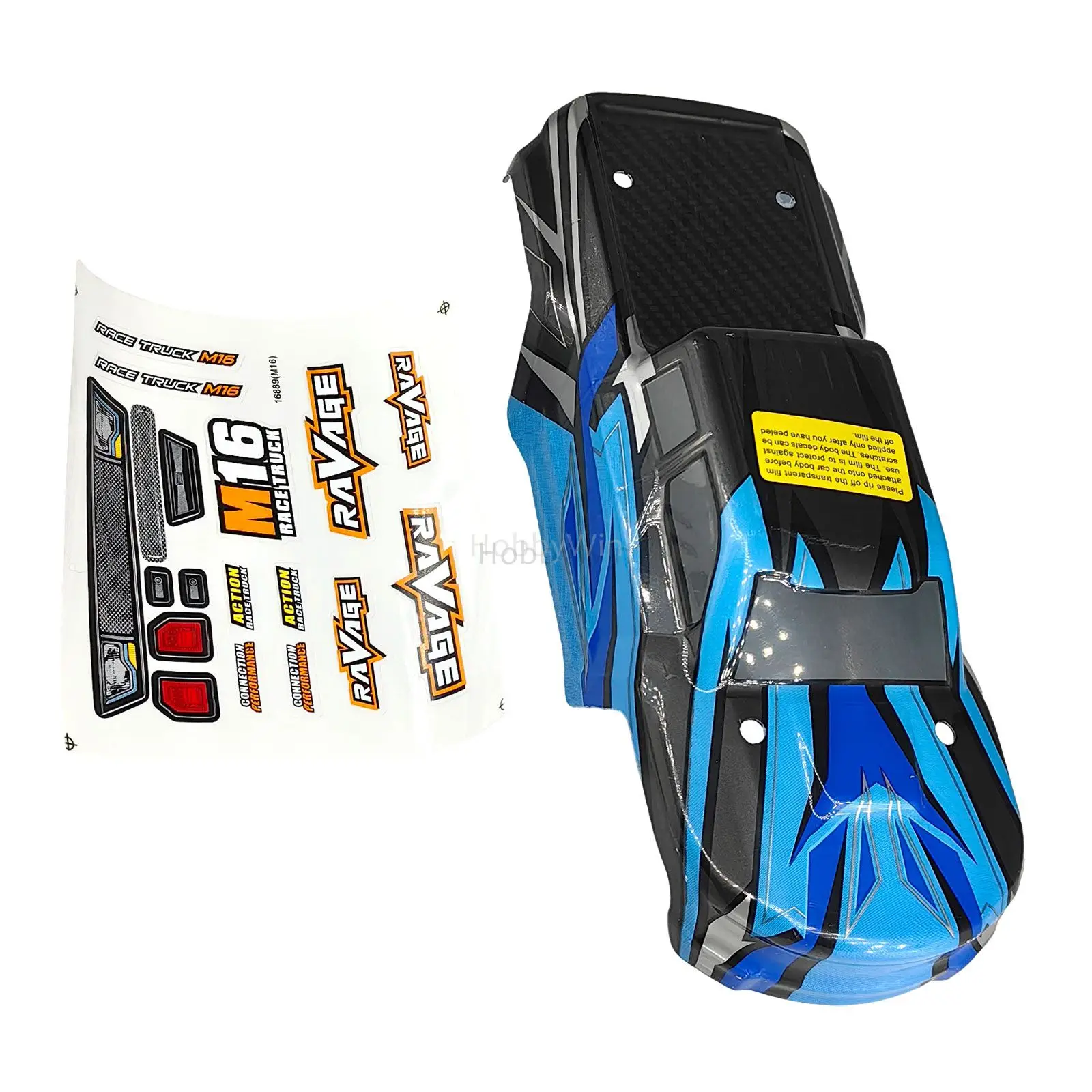 HBX part M16040 Truck Body Blue +Decal for Haiboxing 1/16 brushed RC Truck 16889