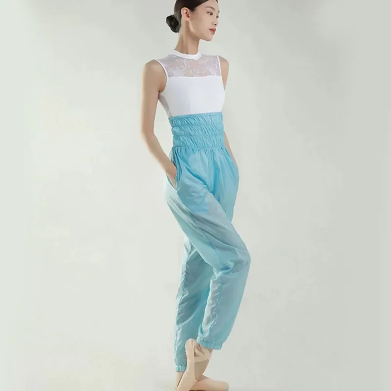 Pantaloni da balletto per adulti a vita alta pratica di danza pantaloni da gita allenamento pantaloni sportivi da corsa alla moda Dancewear perdita di peso Warm Up