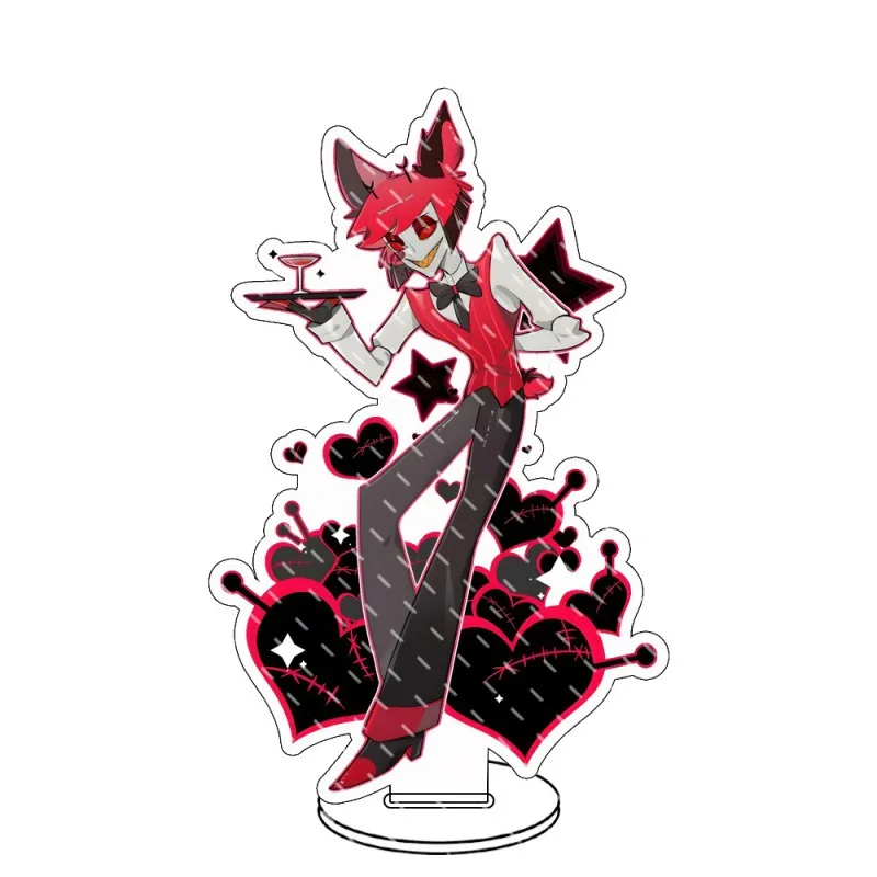 Hazbin Hotel Acrilico Anime Stand Figura di cartone animato Alastor Husk Angelo Polvere Decorazione del desktop Cosplay Stand Ventole Modello