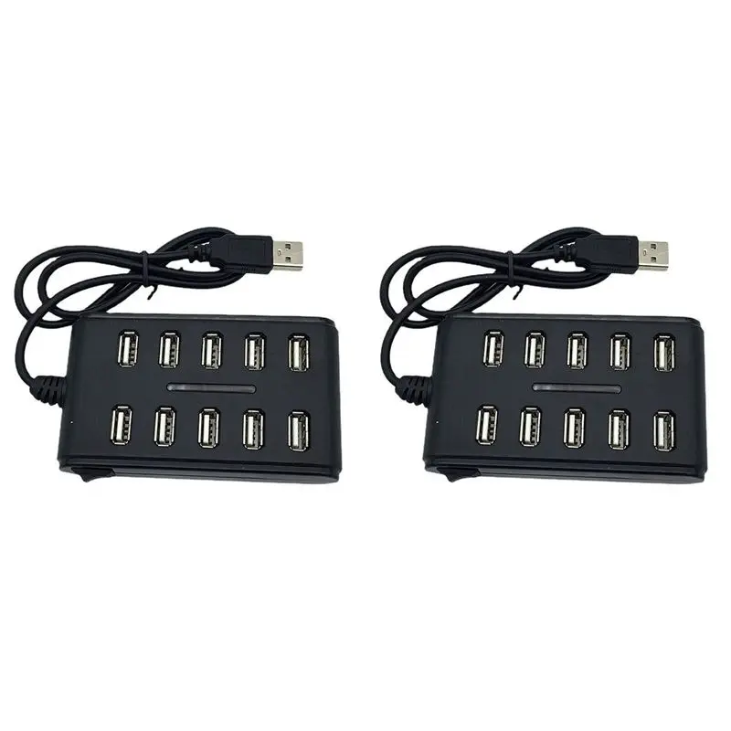 ABDE-2X 10 Port High Speed Extension Cable USB 2.0 Hub Adapter For Laptop PCB Interface Device