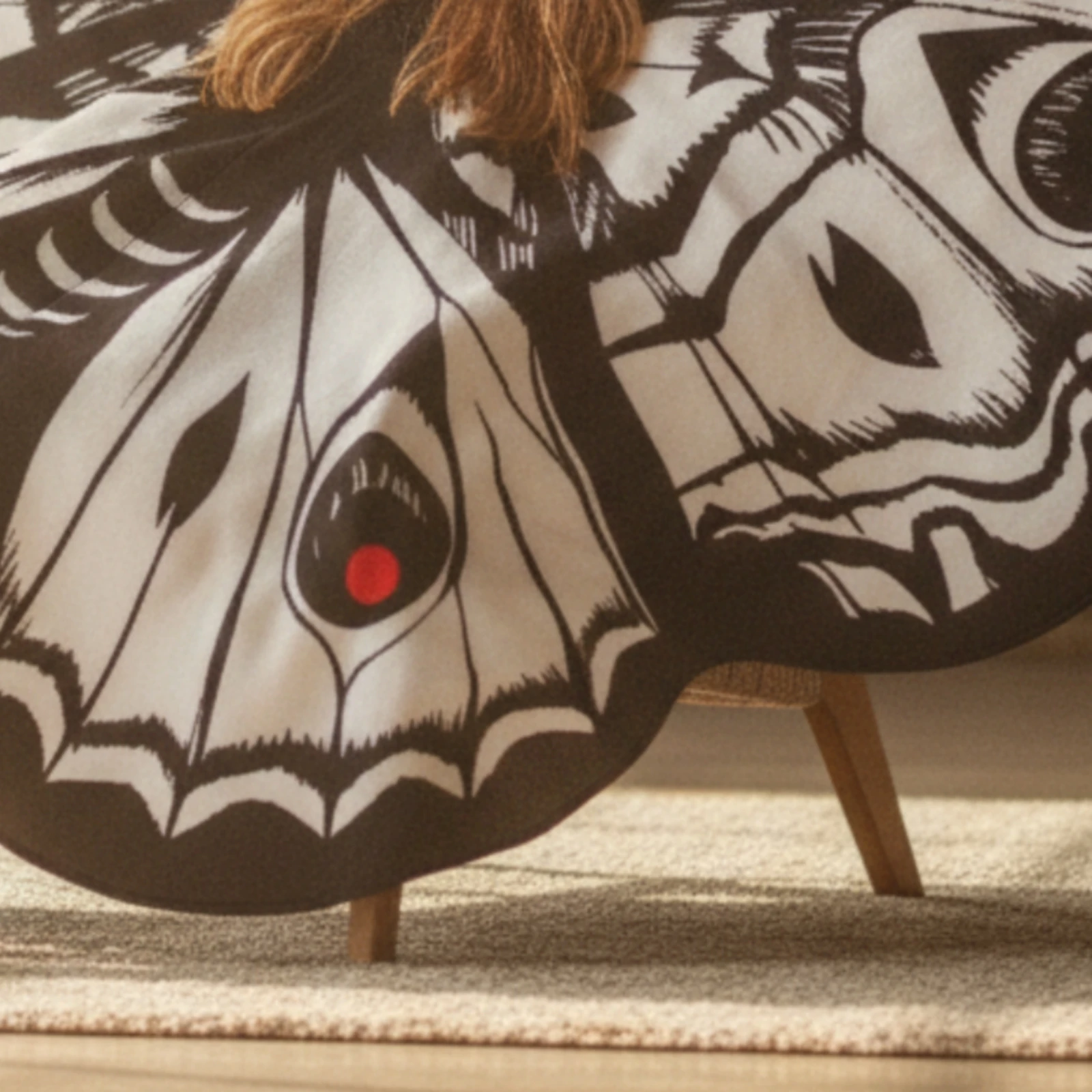 Hooded Cape with Wings Halloween Butterfly Cape Wings Apparel Eye-Catching Wearable for Cosplayers