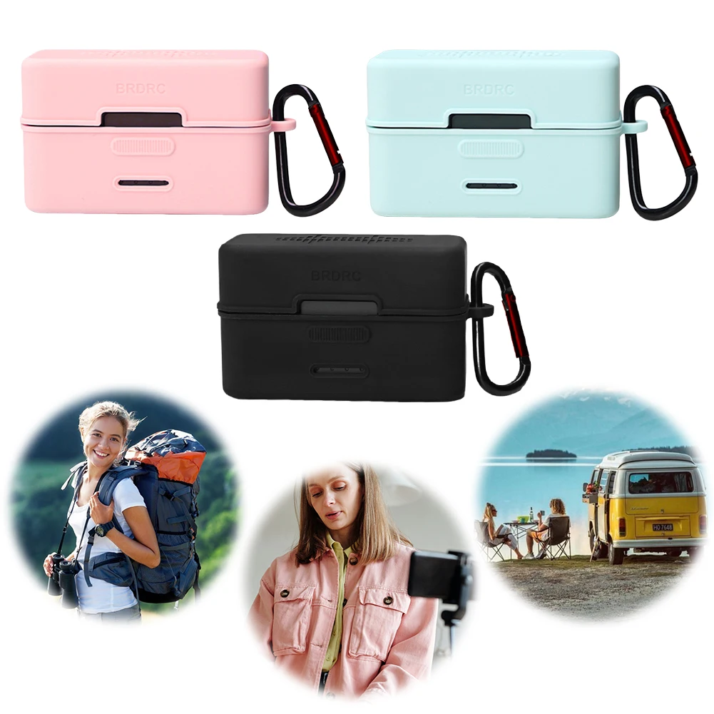 Для DJI Mic Mini силиконовый защитный чехол пылезащитный беспроводной микрофон силиконовый защитный чехол с карабином защитный рукав