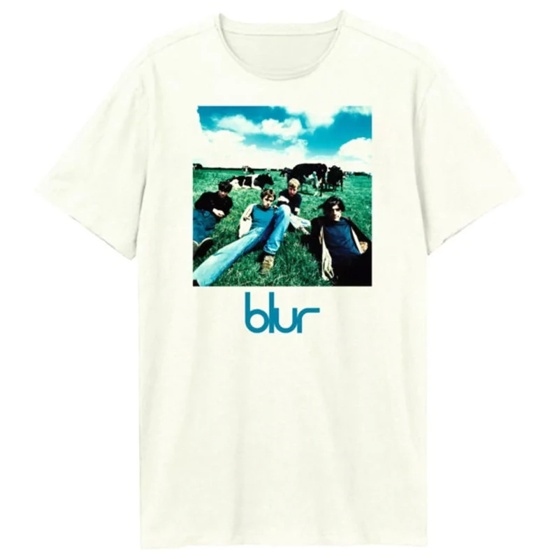Blur Band's British Rock Punk Music Cotton Loose-fit Ready-to-wear American Casual Printed Short-sleeved T-shirt
