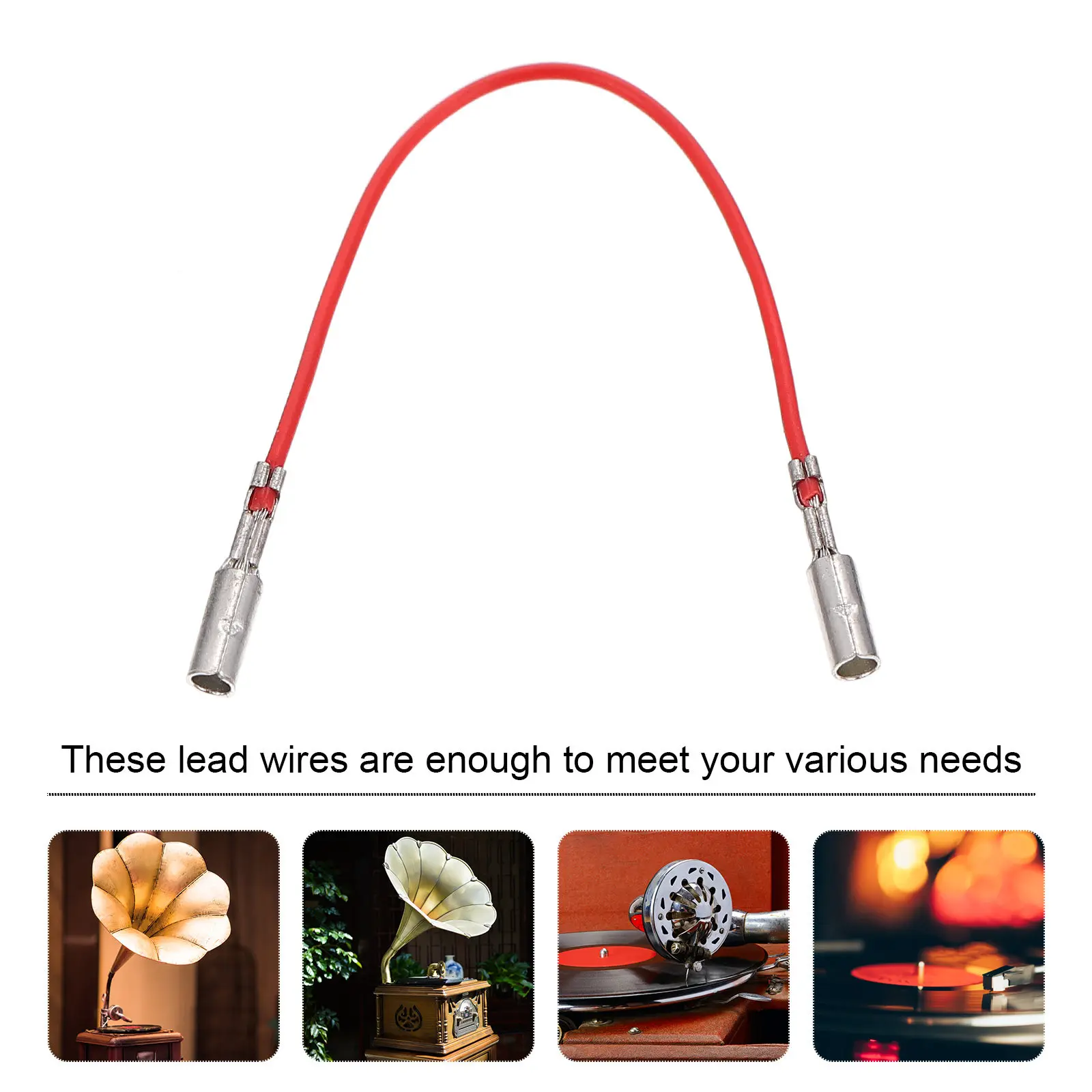 4Pcs Record Player Wires Phono Lead Wires High-Durability Low-Noise Audio Cables for Turntable Stereo Amplifier Phono Supplies