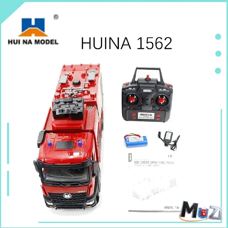 HUINA RC Camion dei pompieri Scatola Acqua Spruzabile Telecomando 1/14 Bilancia 1562 RC Modello di Auto Giocattoli All'aperto Regali Per Bambini TH18050