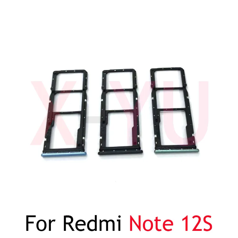 10 шт. для Xiaomi Redmi Note 12S держатель слота для SIM-карты адаптер гнездо один двойной разъем для чтения