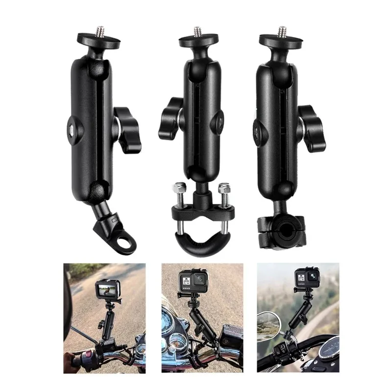 

Motorcycle Bicycle Handlebar Mirror Mount Bracket For Gopro Hero 13 12 11 10 9 Bike Action Camera Holder For DJI OSMO Insta360