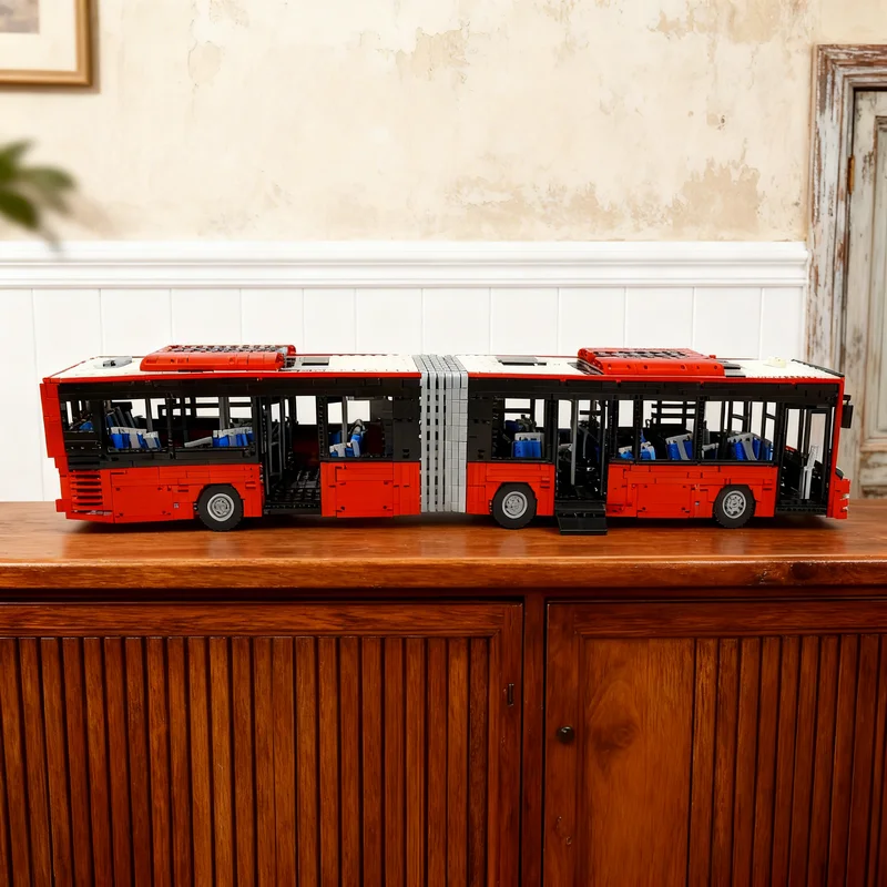 9783pcs MOC Technical MAN Lion's City G Articulated Low Floor Bus Model Building Blocks Christmas Gift Creative Display Idea