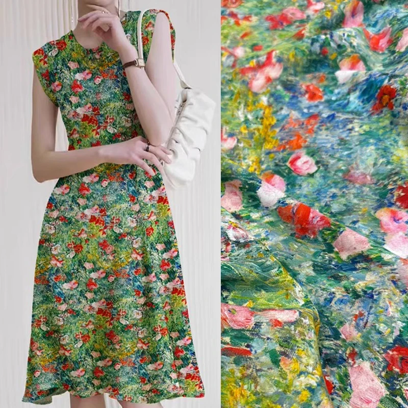 18mm-green-silk-crepe-de-chine-fabric-with-red-floral-soft-gorgeous-elastic-silk-spandex-fabric-for-sewing-dress-pajamas-r2569