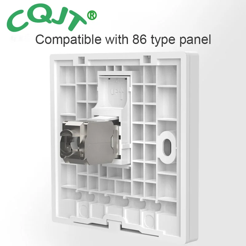 Módulo keystone blindado stp sem ferramentas rj45 cat8, adaptador de acoplador de rede de liga de zinco cat7 cat6a cat6 cat5e com travamento automático