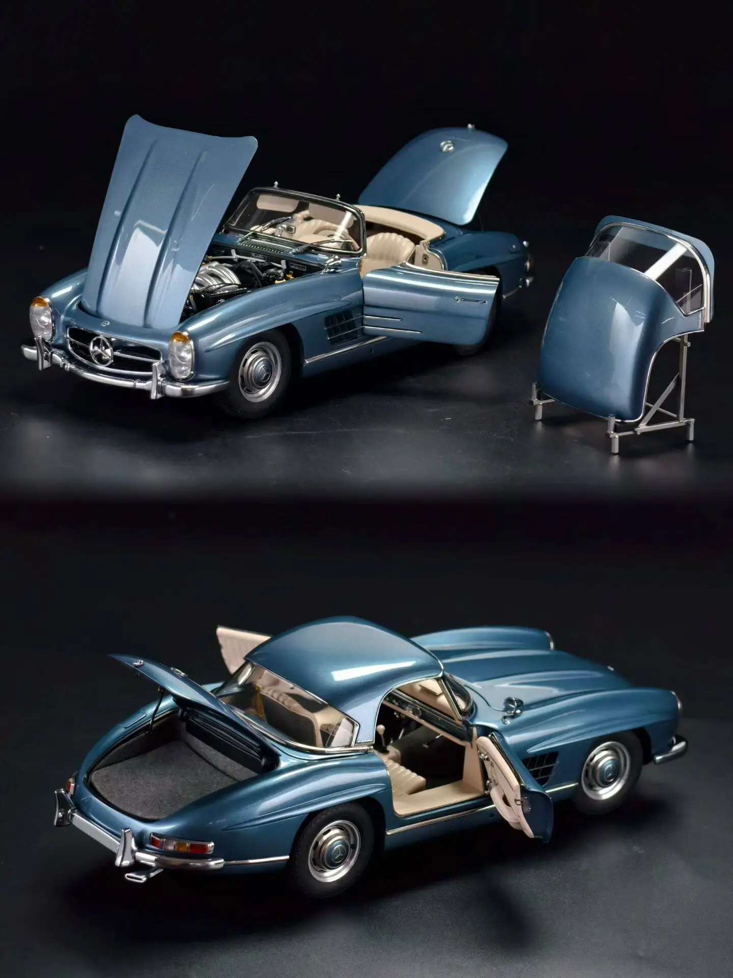 Модель автомобиля CMC 1:18 300SL W198, имитационная, лимитированная серия, полностью открывающаяся, из металлического сплава, статическая, игрушка-подарок