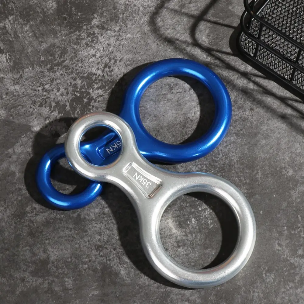 Kaya tırmanma Descender 35KN şekil 8 kelime halat Descender tırmanma halkası yokuş aşağı sekiz halka dişli tırmanma cihazı ekipmanları