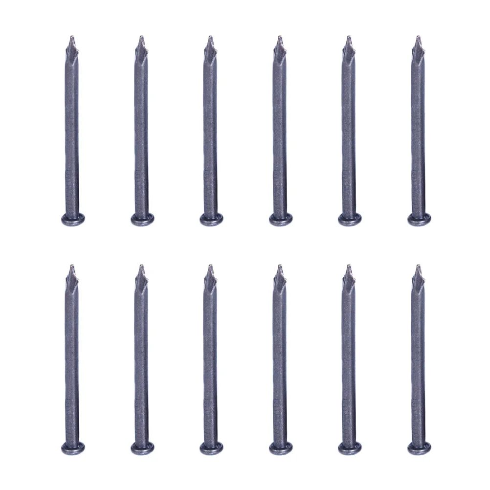 

50pcs Cement 25mm Thickened Black Coating Corrosion Resistant Hardened Point for Concrete Walls Brick Fixing Masonry