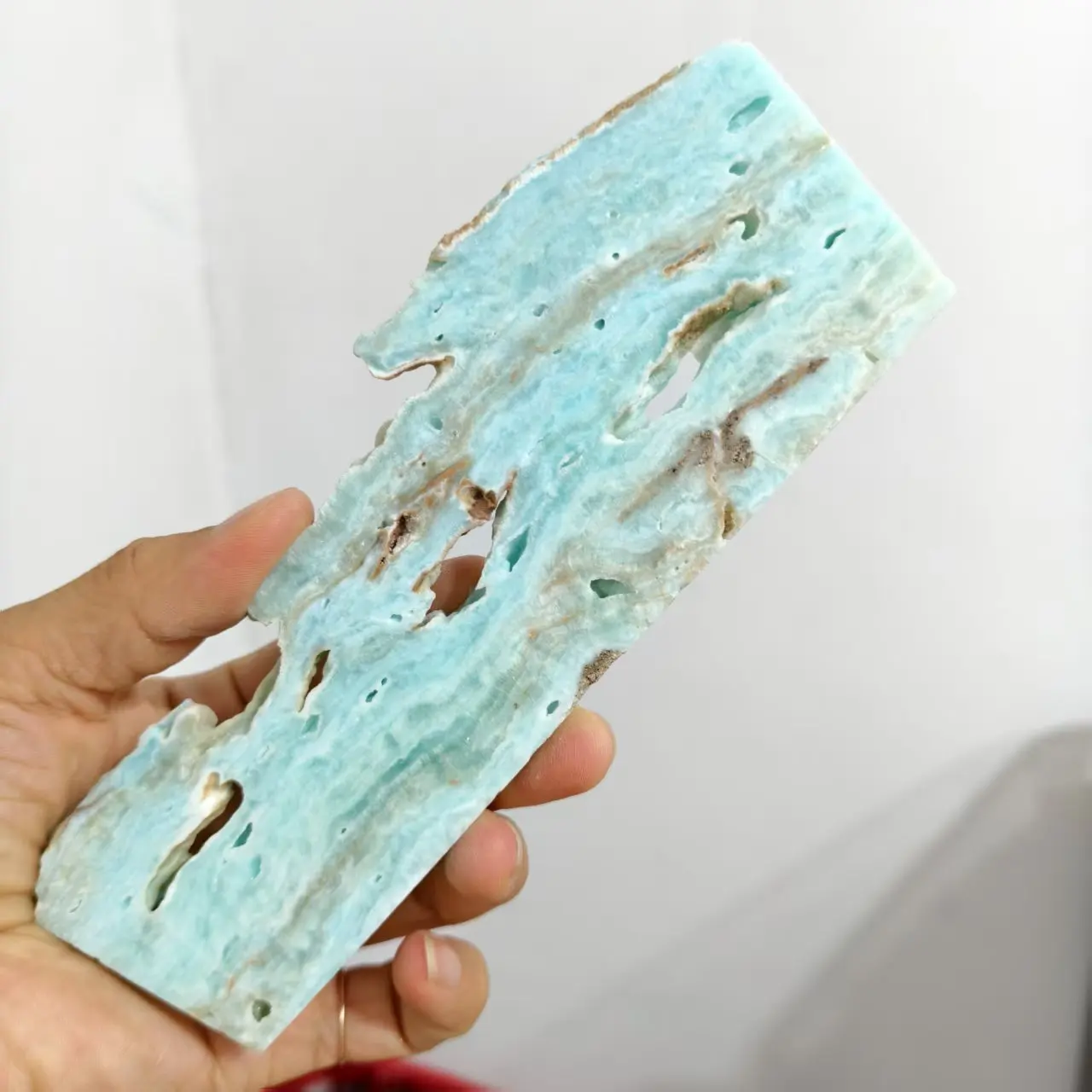 Natural Blue Heterograde Ore Slices, Quartz Crystal Blue Ore Flakes, Mineral Healing
