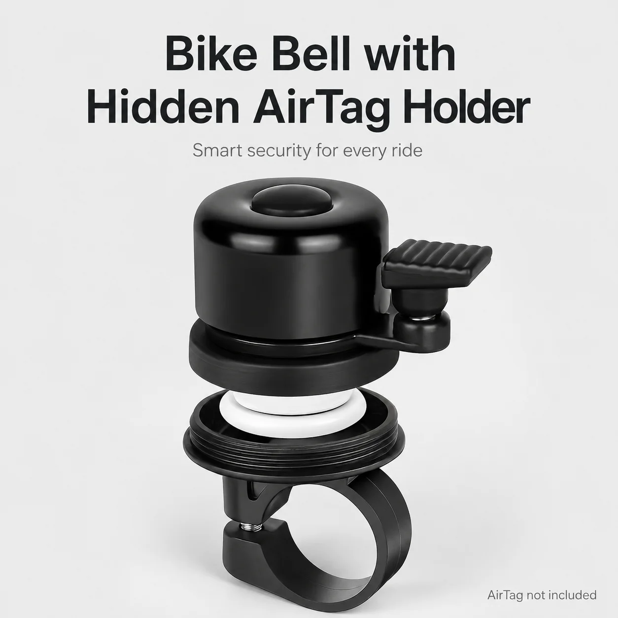 MTB Fahrradklingel für Airtag, Aluminium MTB Fahrrad Sicherheitswarnung Alarm Fahrradlenker-Klingel Fahrradhorn Fahrradzubehör – Detail 2
