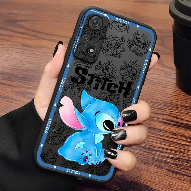 جراب هاتف شفاف مصنفر من ديزني ، غرزة ، ملاك لطيف ، ريدمي نوت 12 ، 12S ، 12T ، 11 ، 11T ، 11E ، 10S ، 9 ، 9T ، 8 ، 7 برو بلس ، 5G ، 5G