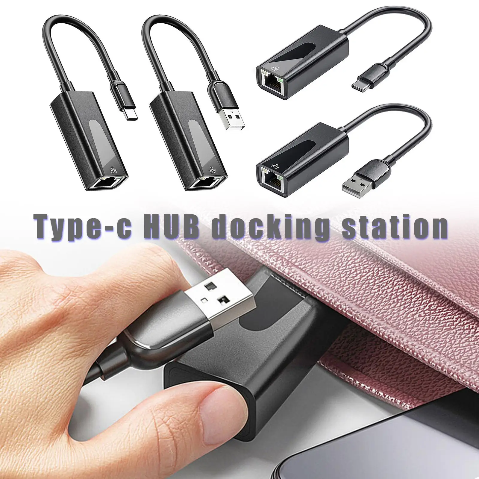 USB Type C Ethernet Adapter Network Card USB Type-C To RJ45 10/100Mbps Lan Internet Cable For MacBook PC Windows XP 7 8 10 X0Q1