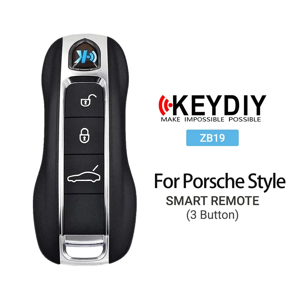 KEYDIY ZB19 3 Button Smart ZB Series KD Remote Car Key Universal Auto Acesssories For Porsche For KD-X2 Programmer Machine Tool