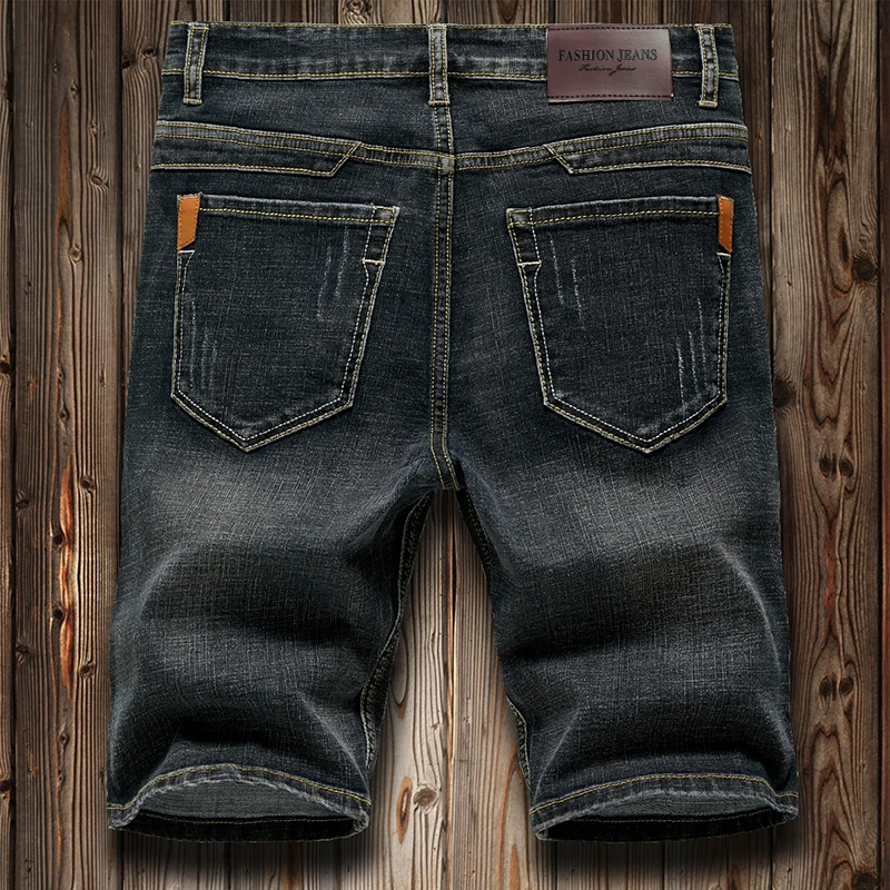 2026 Classic Style Men's Slim Denim Shorts Summer New Business Fashion Thin Stretch Short Casual Pants Male