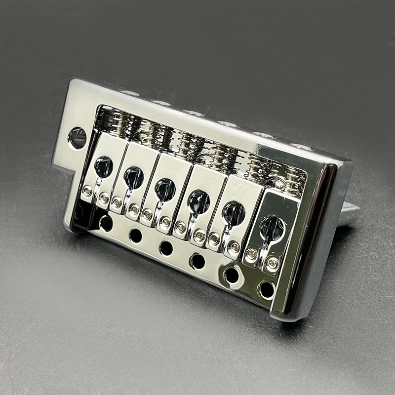 6-Sring Guitar Tremolo Bridge 84x42.5MM String Spacing 52.5MM(5x10.5MM) for ST Style Guitar Chrome Plated