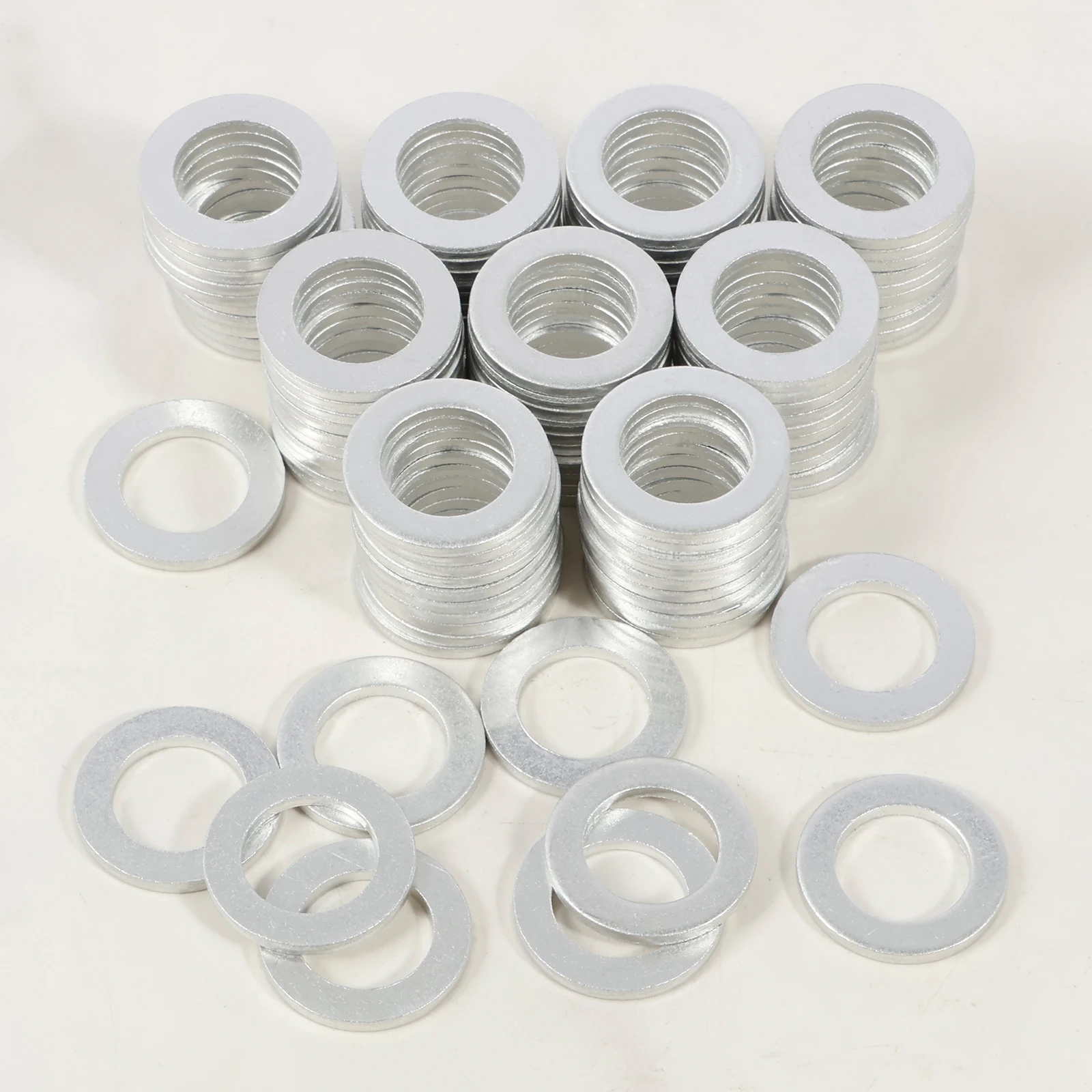 14mm Oil Drain Plug Gasket Aluminum Alloy Engine Oil Crush Washers Anti-Slip Seals Replacement Automotive Exterior Accessories