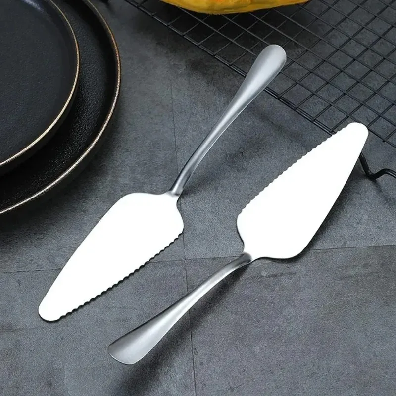 Serrated Cake Pie Pizza Server Stainless Steel Blade Cutter Shovel Baking Pastry Spatulas Kitchen Gadget Baker Essential Tool