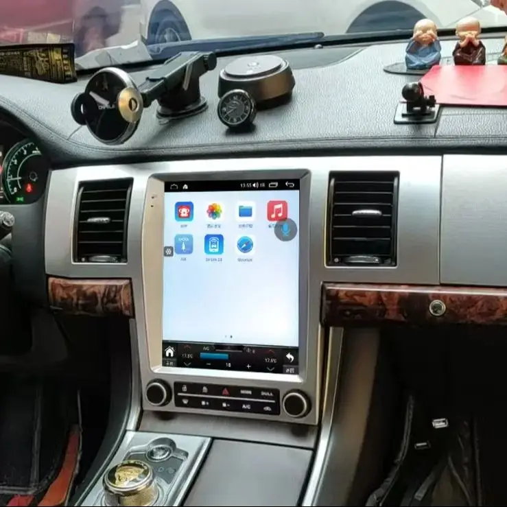 LHD شاشة السيارات الوسائط المتعددة أندرويد 13 ل جاكوار XF 2008 2009 2010 2011 2012 2013 2014 2015 سيارة لتحديد المواقع راديو ستيريو رئيس وحدة