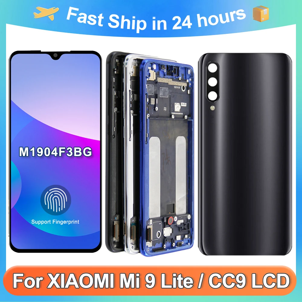 AMOLED For Xiaomi Mi CC9 6.39''For Mi 9 Lite M1904F3BG LCD Display Touch Screen Digitizer Assembly Replacement