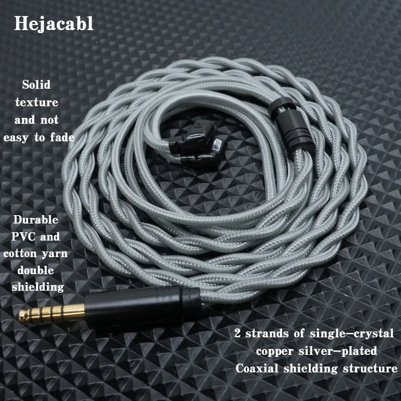 

Высококачественный Hi-Fi кабель с серебряным покрытием OCC, 2-жильный, в оплетке из ПВХ и хлопка, для IEM-наушников (MMCX/2-контактный), аудиофильский сменный кабель