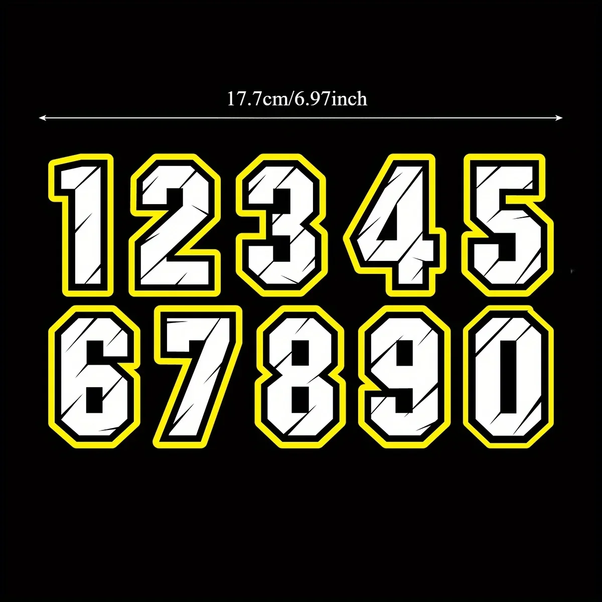 Assorted Color 3D Effect Number Stickers Waterproof Vinyl Decals for Water Bottle Exterior Decor