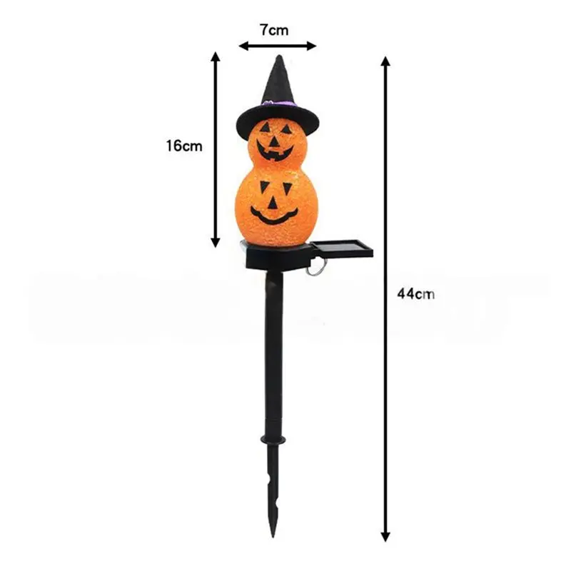 N96R 4Pcs Halloween Decorative Stake Lights: Rice For GHOST & Pumpkin Outdoor Garden Pathway Light