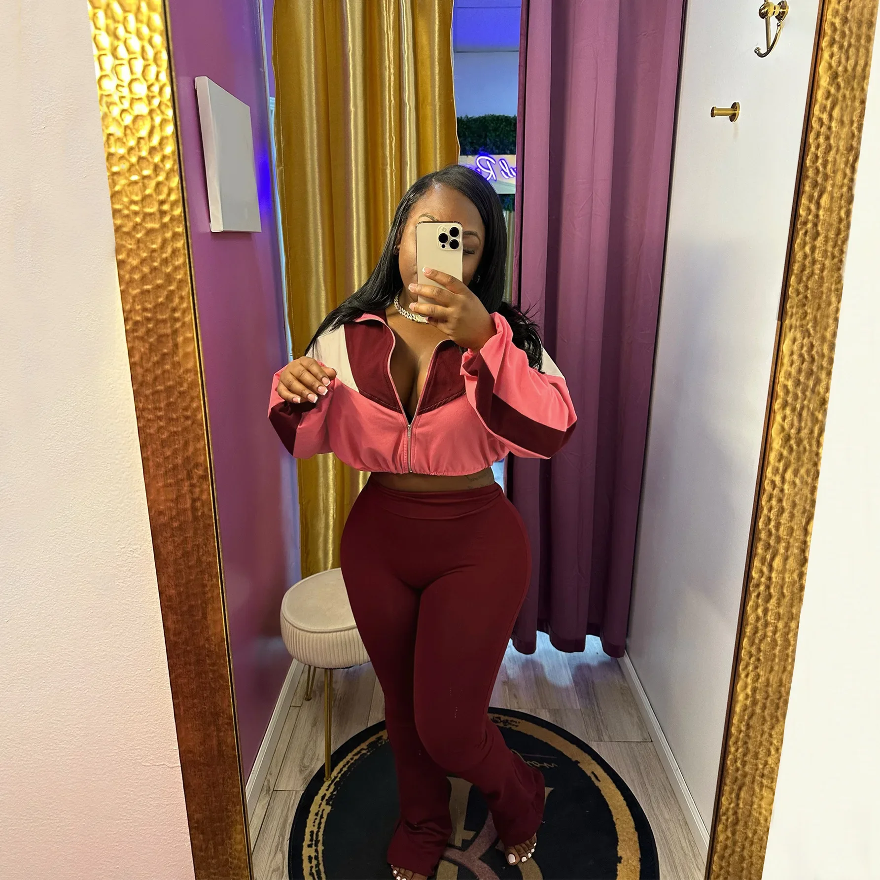 2 قطع مجموعات سستة طويلة الأكمام بالأزرار ضئيلة السراويل الإناث الأمريكية الأوروبية الجديدة أزياء المرأة عارضة العصرية اللون مشفرة #4