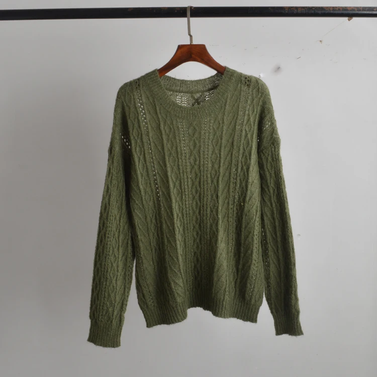 

Осень-зима женский вязаный длинный светящийся круглый свитер Ne твист свободный мохеровый повседневный удобный трикотаж цветной для поездок на работу