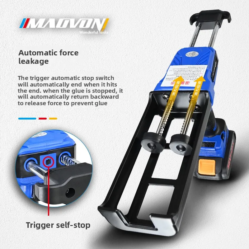 110V/220V Electric Caulking Gun Dual Tube Auto Sealant Applicator Construction Tool